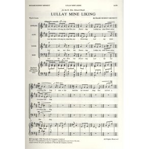 Richard Rodney Bennett: Lullay Mine Liking (SATB)