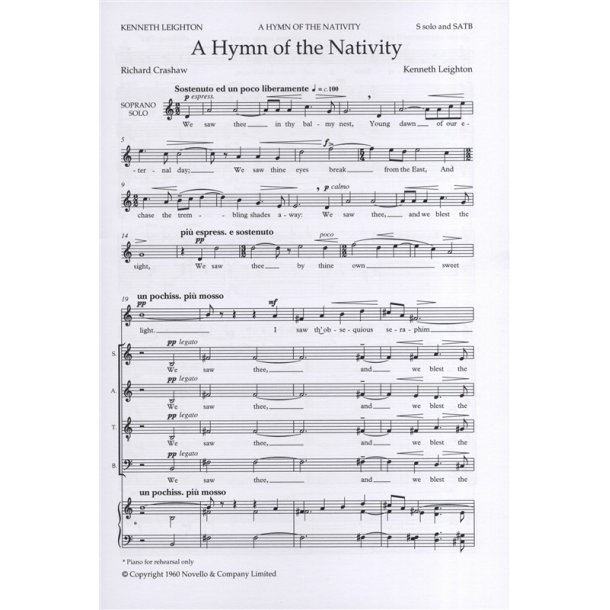 Kenneth Leighton: A Hymn Of The Nativity