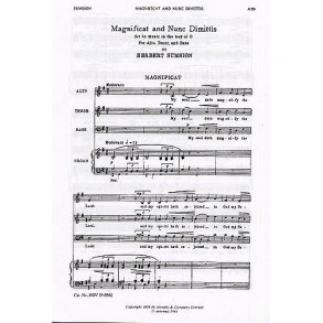 Herbert Sumsion: Magnificat And Nunc Dimittis In G (ATB)