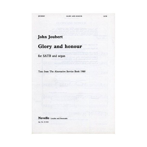 John Joubert: Glory And Honour