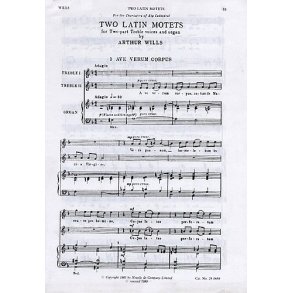 Arthur Wills: Two Latin Motets