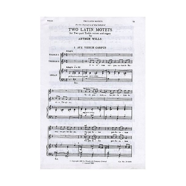Arthur Wills: Two Latin Motets