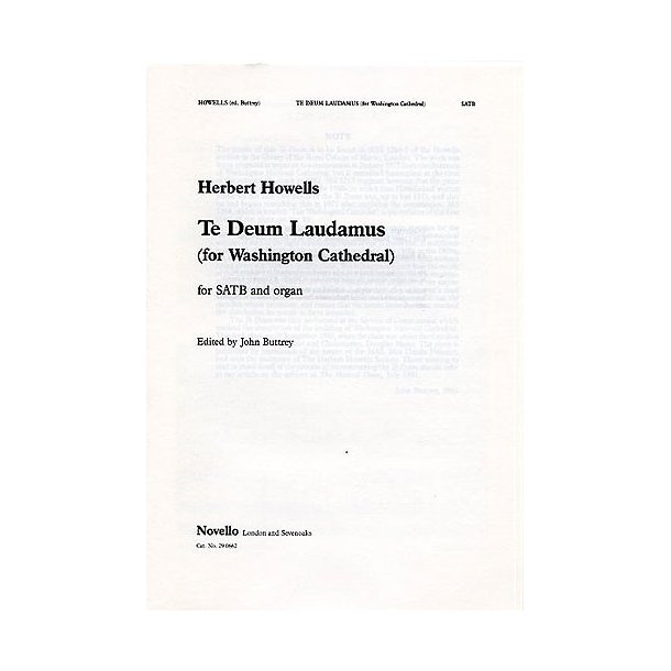 Herbert Howells: Te Deum (Buttrey/Washington)