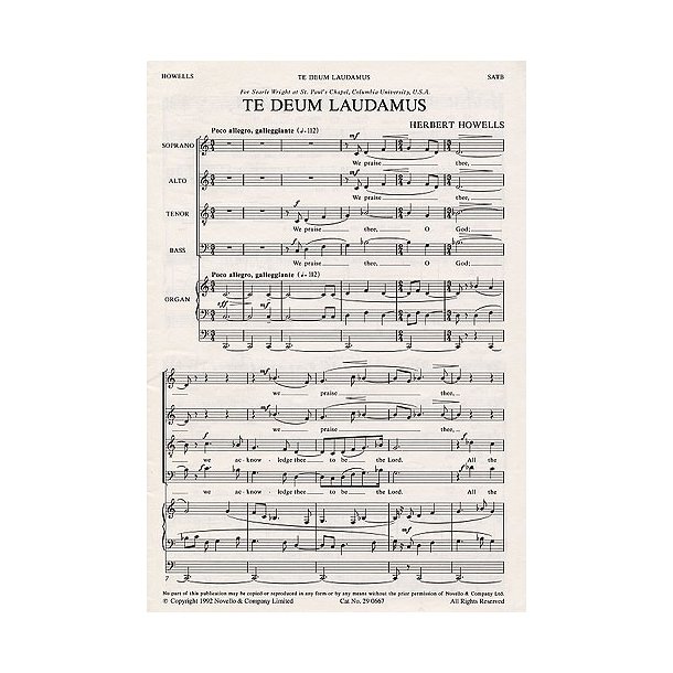 Herbert Howells: Te Deum Laudamus (St Paul's Chapel, Colombia University, USA)