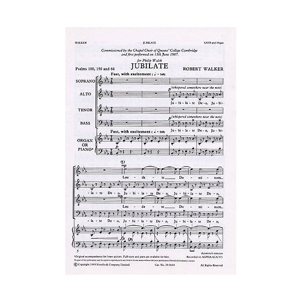 Robert Walker: Jubilate
