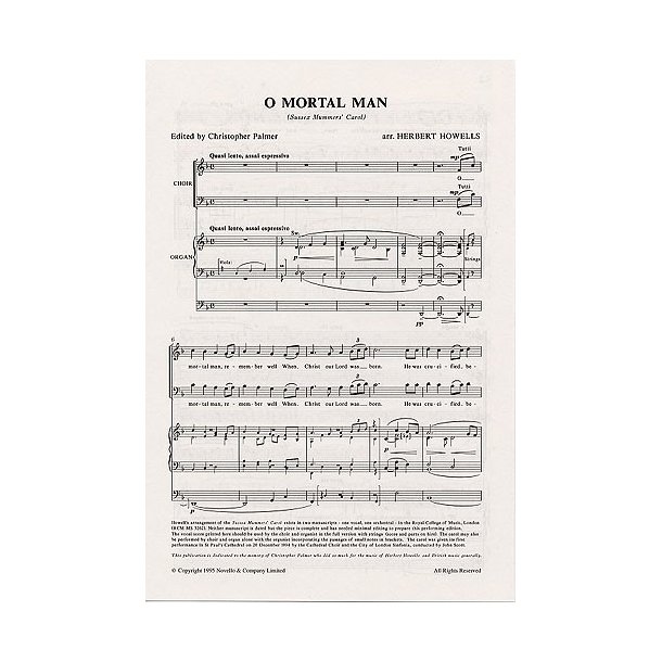 Herbert Howells: O Mortal Man (Sussex Mummer's Carol)