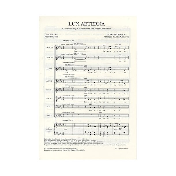 Edward Elgar: Lux Aeterna