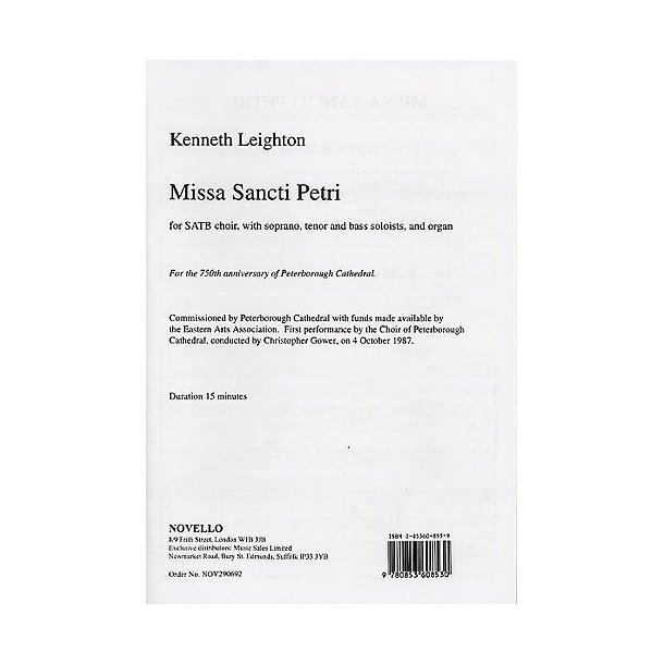 Kenneth Leighton: Missa Sancti Petri