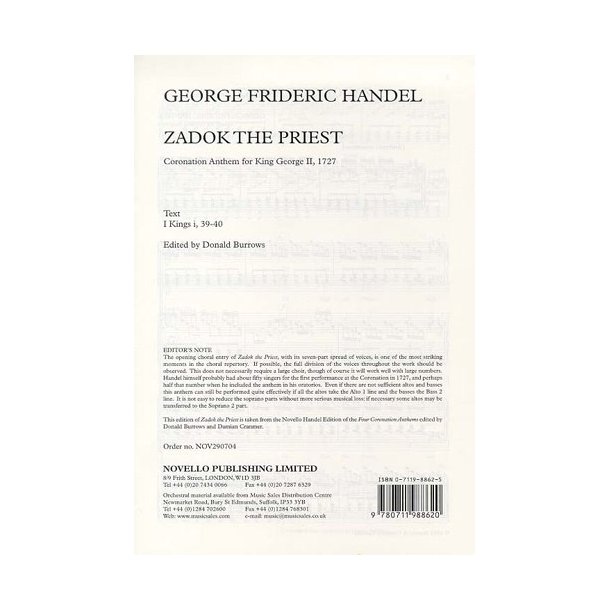 G.F. Handel: Coronation Anthem No.1 'Zadok The Priest' (7-Part Choir)