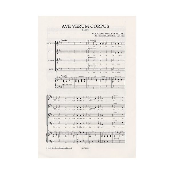 W.A. Mozart: Ave Verum Corpus (SATB)