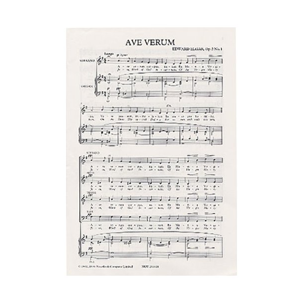 Edward Elgar: Ave Verum Op.2 No.1 (Soprano/SATB)