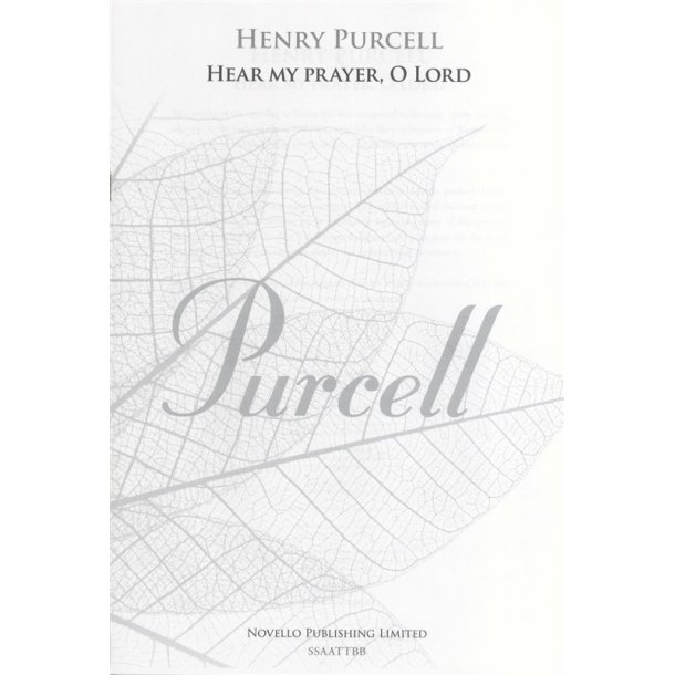 Henry Purcell: Hear My Prayer, O Lord - SSAATTBB (New Engraving)