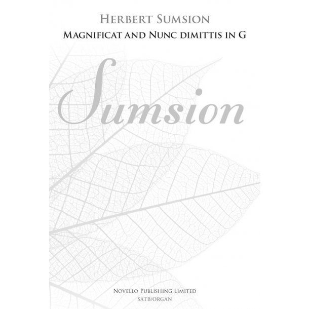Herbert Sumsion: Magnificat And Nunc Dimittis In G (New Engraving)