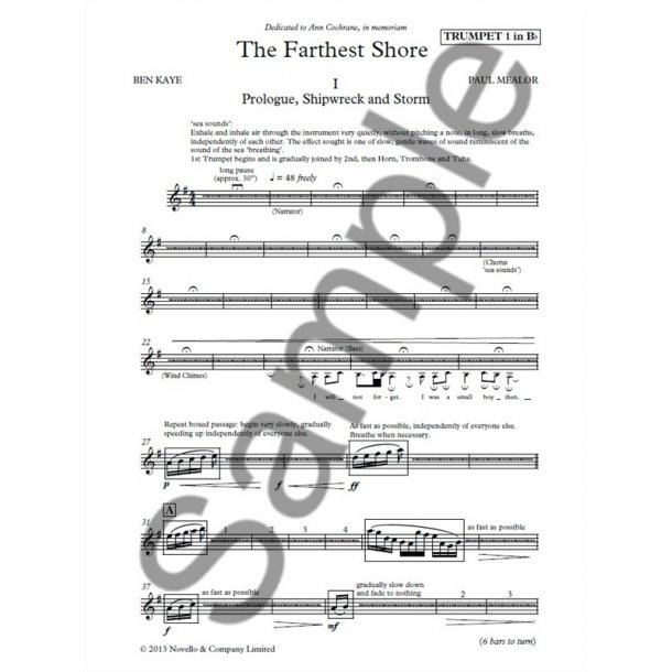 Paul Mealor: The Farthest Shore (Parts)