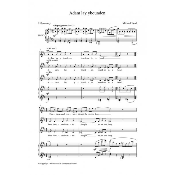 Michael Hurd: Adam Lay Ybounden