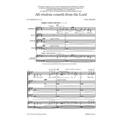 Paul Mealor: All Wisdom Cometh From The Lord