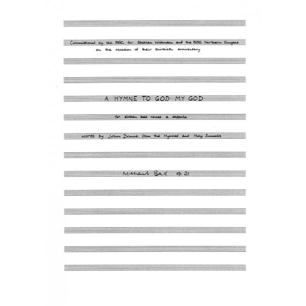 Michael Ball: A Hymne To God My God, Op.21 (Vocal Score)