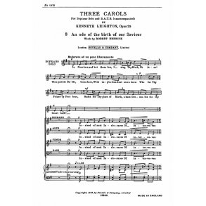 Kenneth Leighton: Ode Of The Birth Of Our Saviour Op.25c