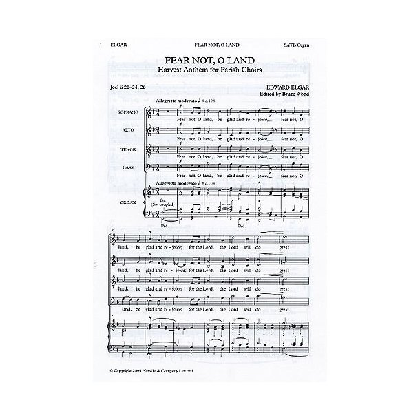 Edward Elgar: Fear Not, O Land