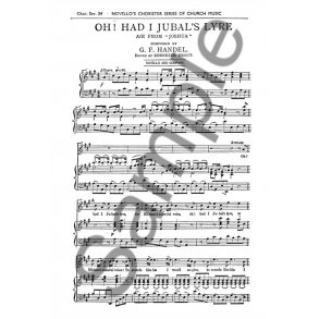 G.F. Handel: Oh! Had I Jubal's Lyre Unison