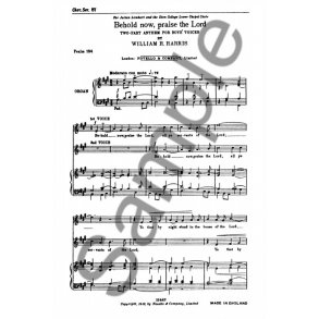 William H. Harris: Behold Now Praise The Lord