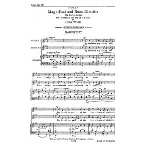John Wood: Magnificat And Nunc Dimittis In G (Treble Voices)