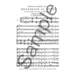 Mozart, Wa Splendente Te, Deus Satb/Organ
