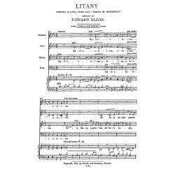 Elgar: Litany for SATB Chorus with Organ or Piano acc.