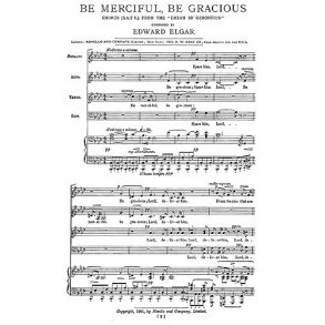 Elgar: Be Merciful, Be Gracious for SATB and Organ or Piano acc.