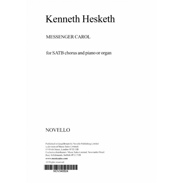 Kenneth Hesketh: Messenger Carol (SATB)