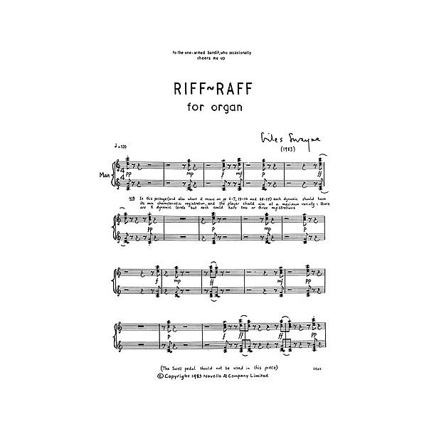 Giles Swayne: Riff-Raff for Organ