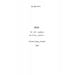 RR Bennett: Saxophone Concerto (Full Score)