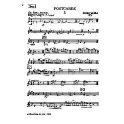 McCabe: Postcards For Wind Quintet (Parts)