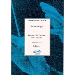 Edward Elgar: Romance For Bassoon And Orchestra (Score)