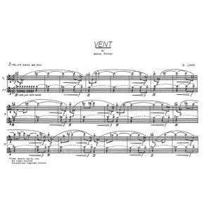 David Lang: Vent for Flute and Piano