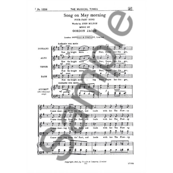 Gordon Jacob: Song On May Morning