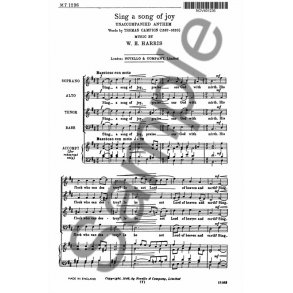 William H. Harris: Sing A Song Of Joy