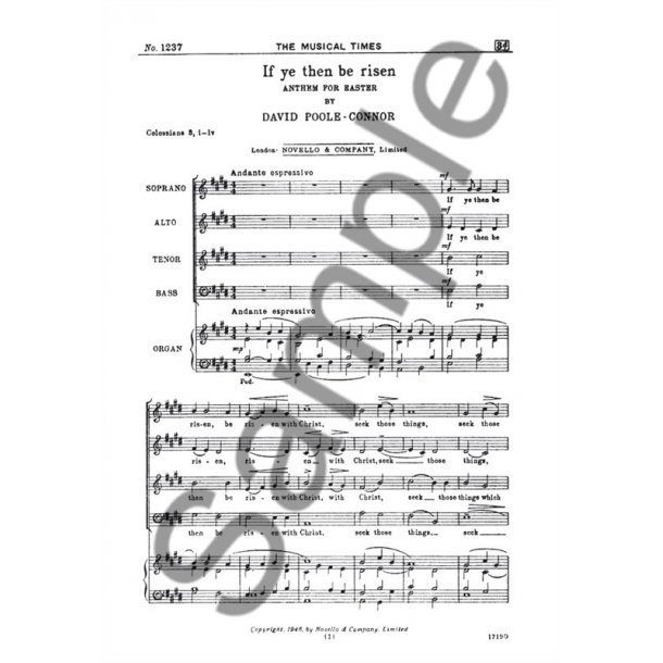 David Poole-Connor: If Ye Then Be Risen