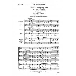 Walter Emery: Upon A Delaying Lady Satb/Piano