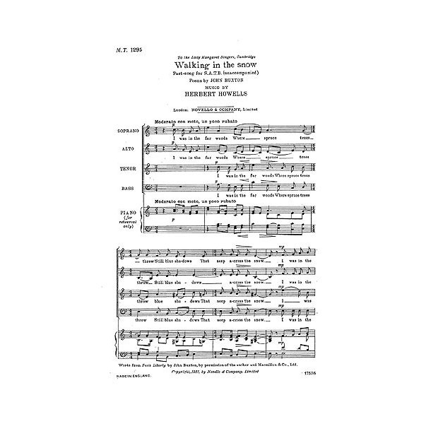 Herbert Howells: Walking In The Snow