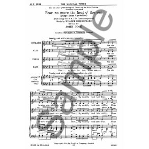 John Cook:  Fear No More The Heat O' The Sun