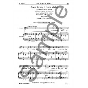 Norman Gilbert: Come Down, O Love Divine