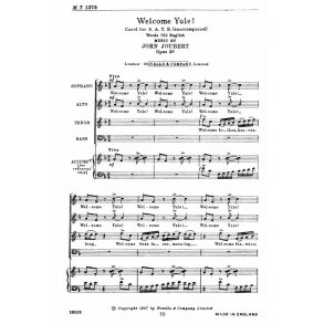 John Joubert: Welcome Yule! Op.27