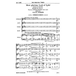 William Lloyd Webber: Most Glorious Lord Of Lyfe!