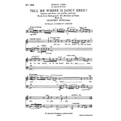 Geoffrey Bush: Tell Me Where Is Fancy Bred?