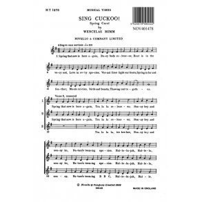 Wenceslas Mimm/Elizabeth Poston: Sing Cuckoo! (Spring Carol)