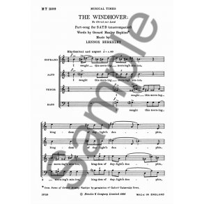 Lennox Berkeley: The Windhover Op.72 No.2