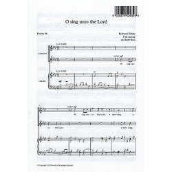 Richard Hinde: O Sing Unto The Lord