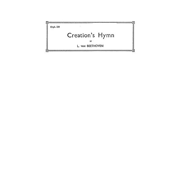 Beethoven: Creation's Hymn (TTBB)