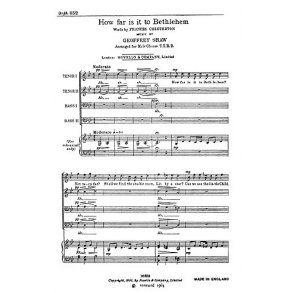 Geoffrey Shaw: How Far Is It To Bethlehem (TTBB)